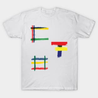 Color Block Hashtags T-Shirt